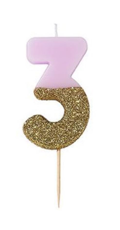 Pastel Number Candles